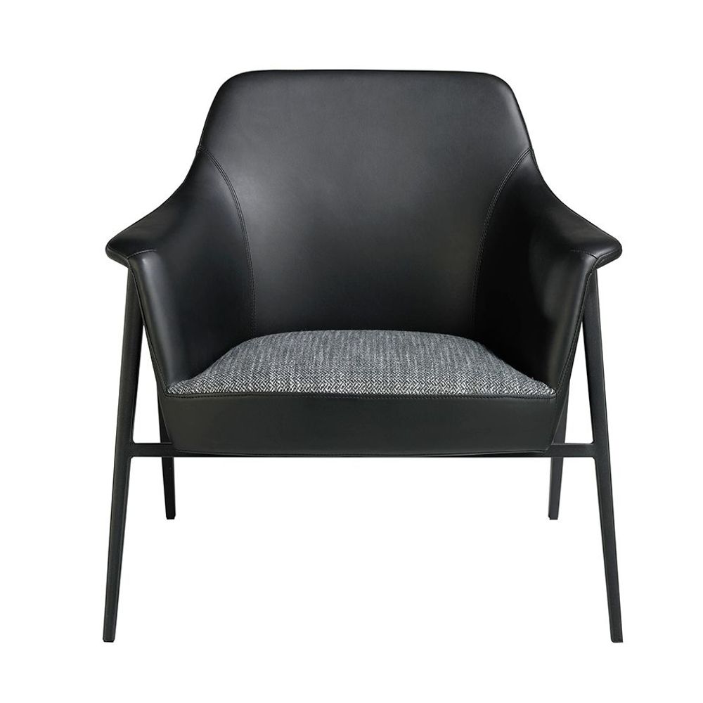 Armchairs - Armchair upholstered in fabric and leatherette - ANGEL CERDÁ