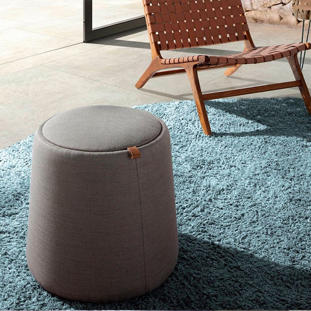 Benches - Puff upholstered in gray fabric - ANGEL CERDÁ