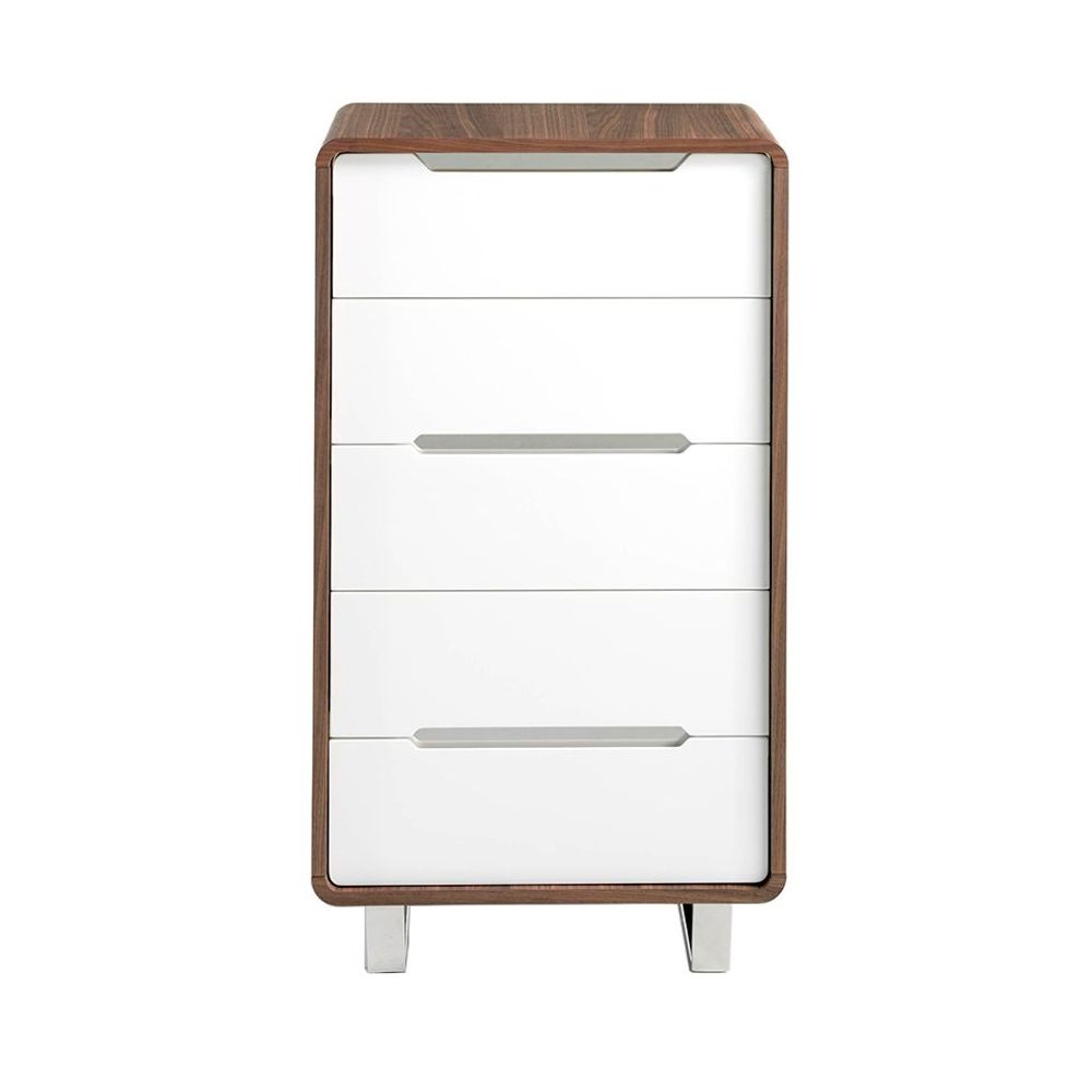 Chests of drawers - Chiffonier walnut and white - ANGEL CERDÁ