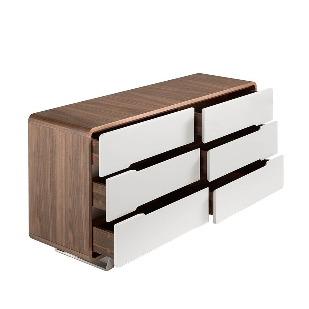 Commodes - Commode en noyer et blanc - ANGEL CERDÁ