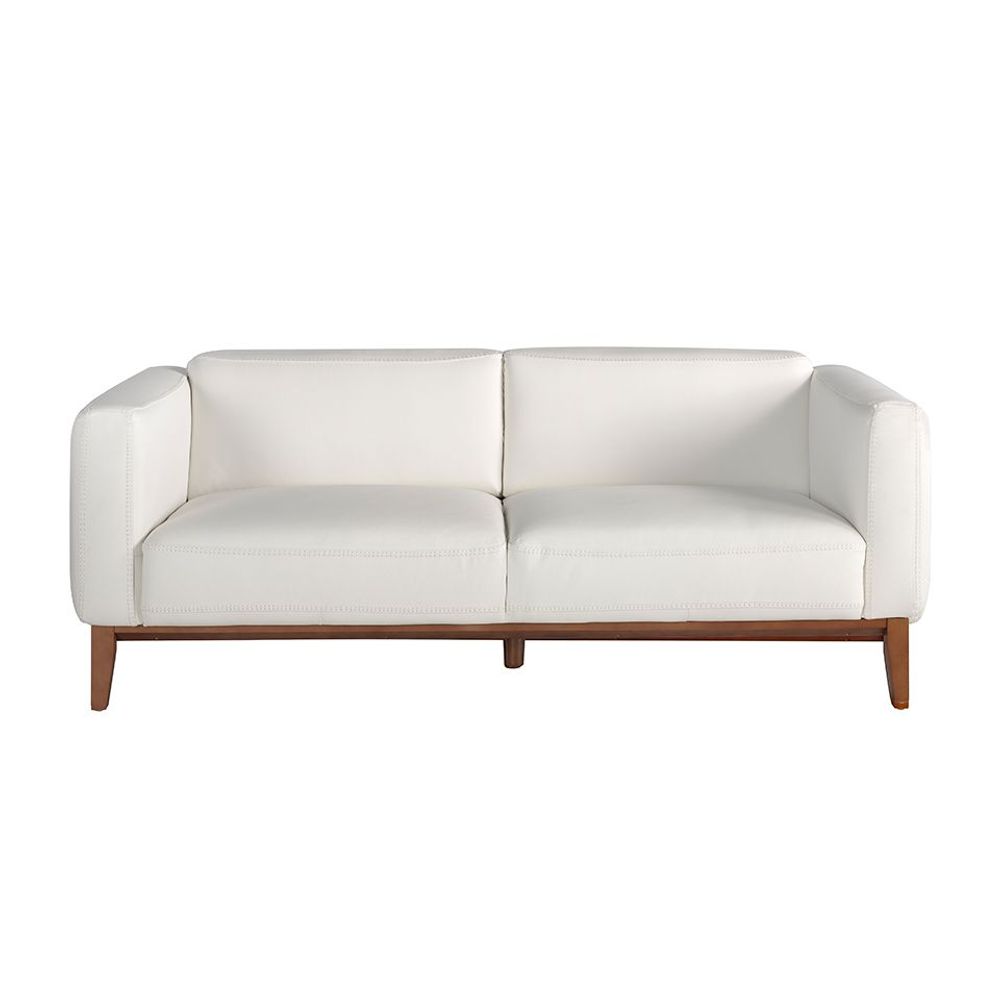 Sofas - 3 seater sofa upholstered in white leather - ANGEL CERDÁ