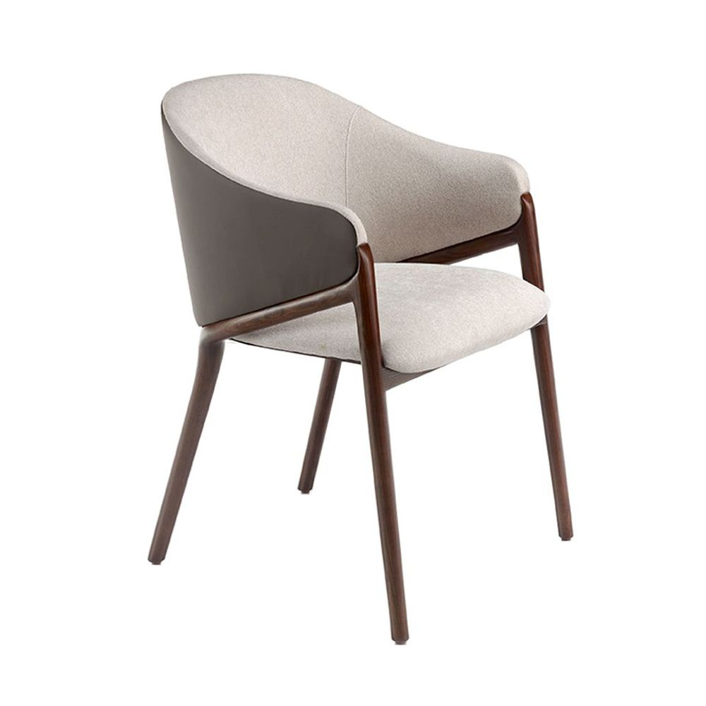 Chairs - Dining table chair upholstered in fabric and leatherette - ANGEL CERDÁ
