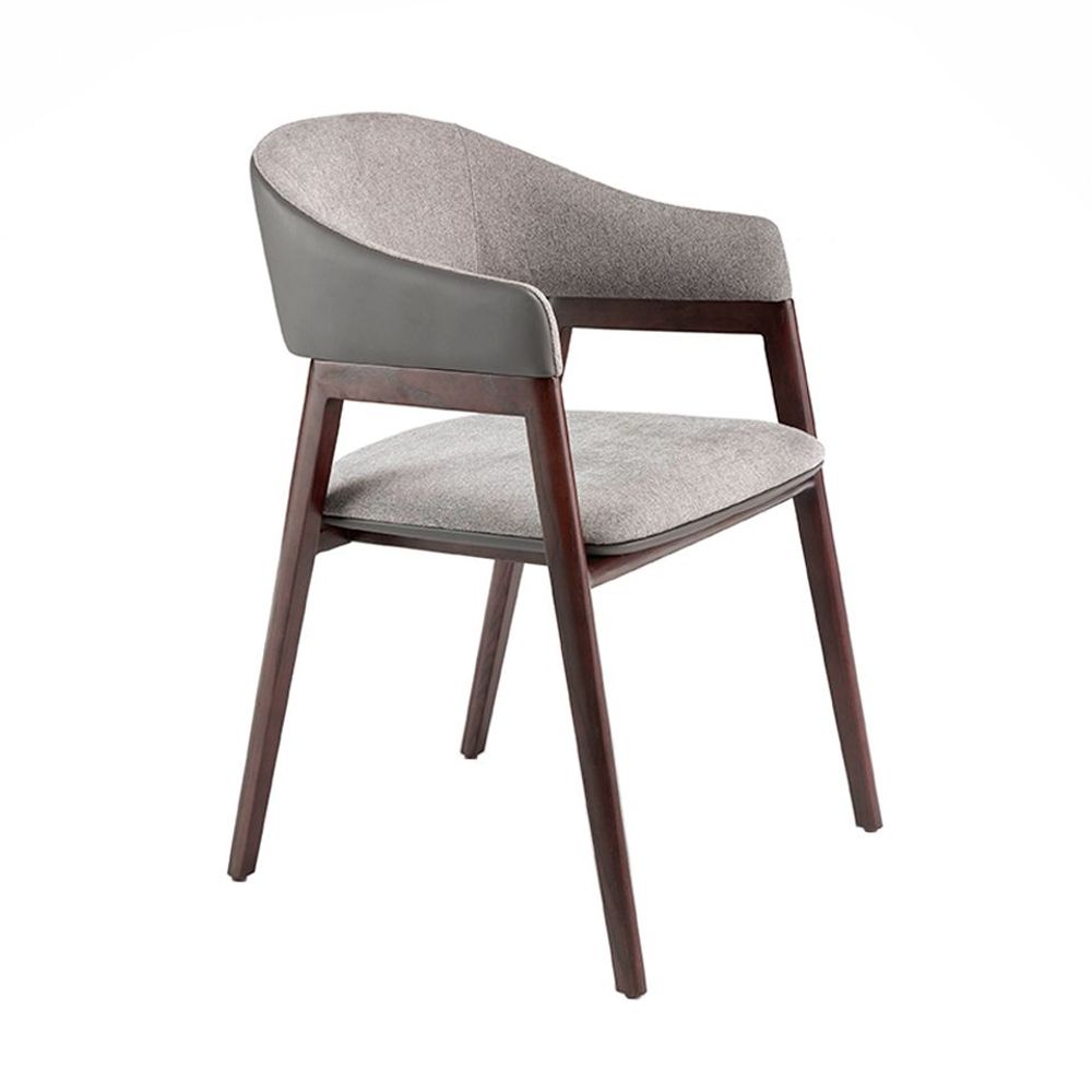 Chaises - Chaise de table à manger rembourrée en tissu et simili cuir - ANGEL CERDÁ