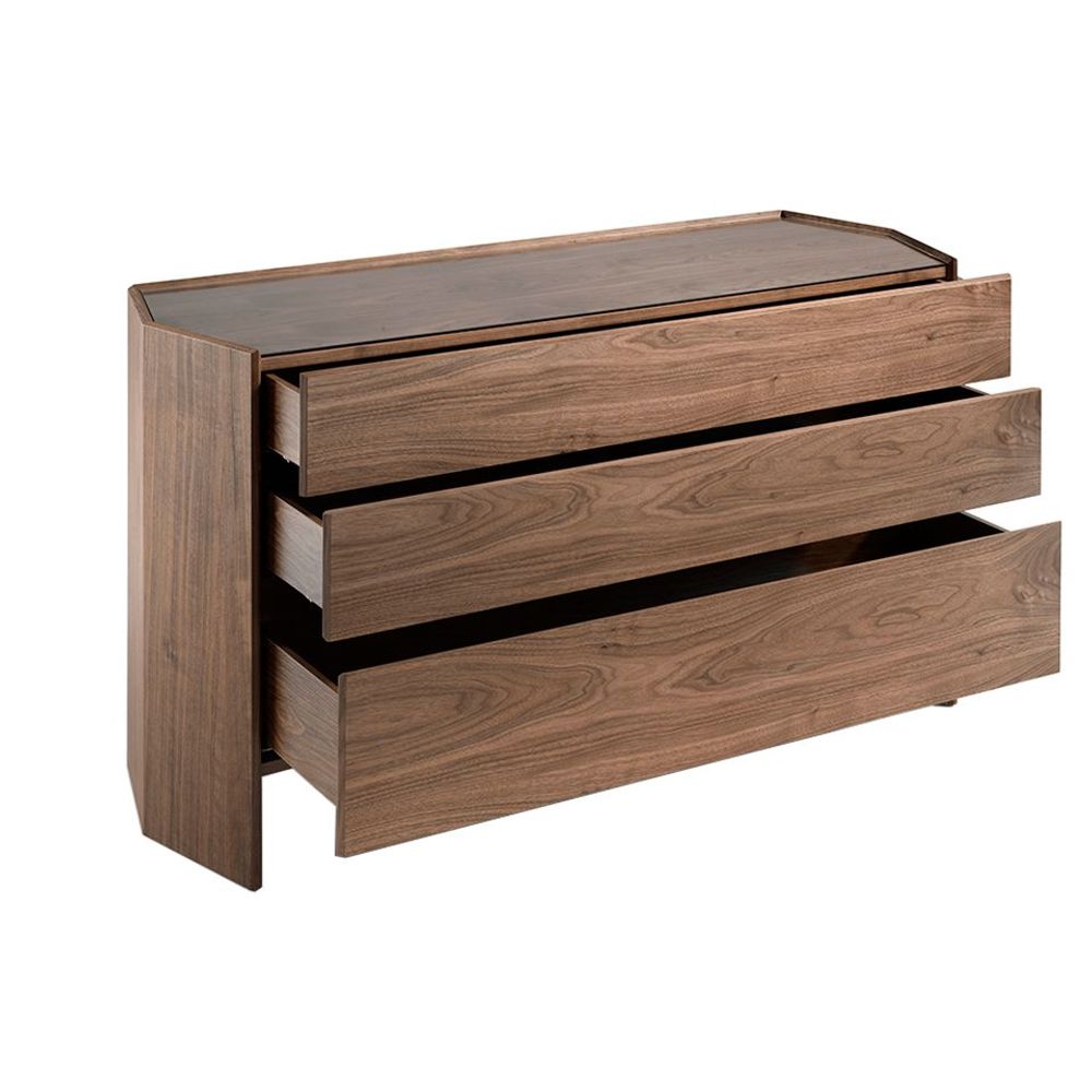Chests of drawers - Hexagonal walnut chest of drawers - ANGEL CERDÁ