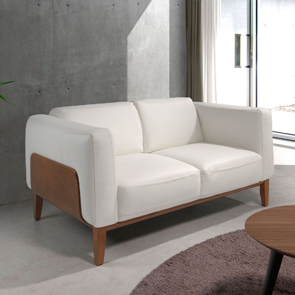 Sofas - 2 seater sofa upholstered in white leather - ANGEL CERDÁ