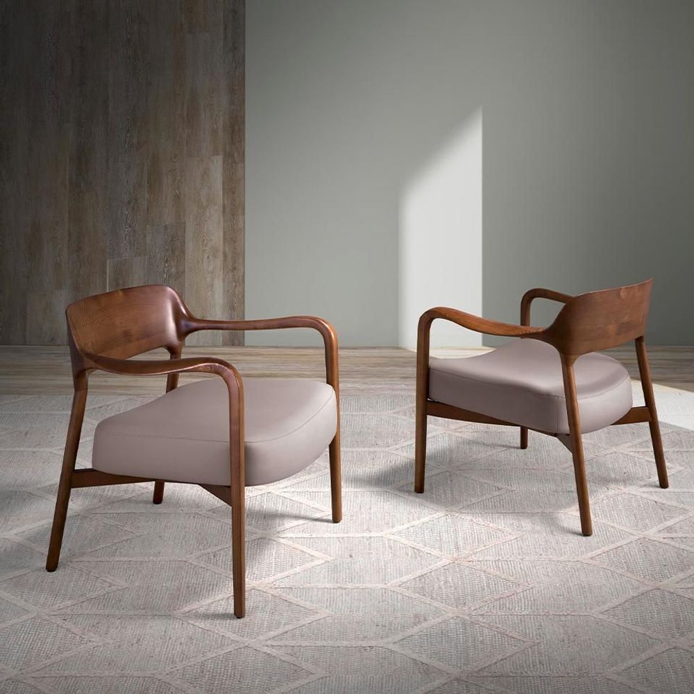 Fauteuils - Fauteuil tapissé en simili cuir de vison - ANGEL CERDÁ