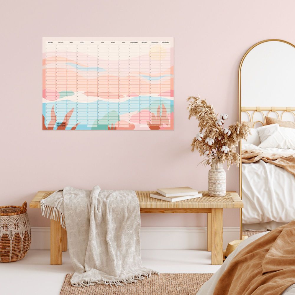 Other wall decoration - Decorative wall calendar 12 months - version n°1 - A2 format - HISTOIRE D'ÉCRIRE