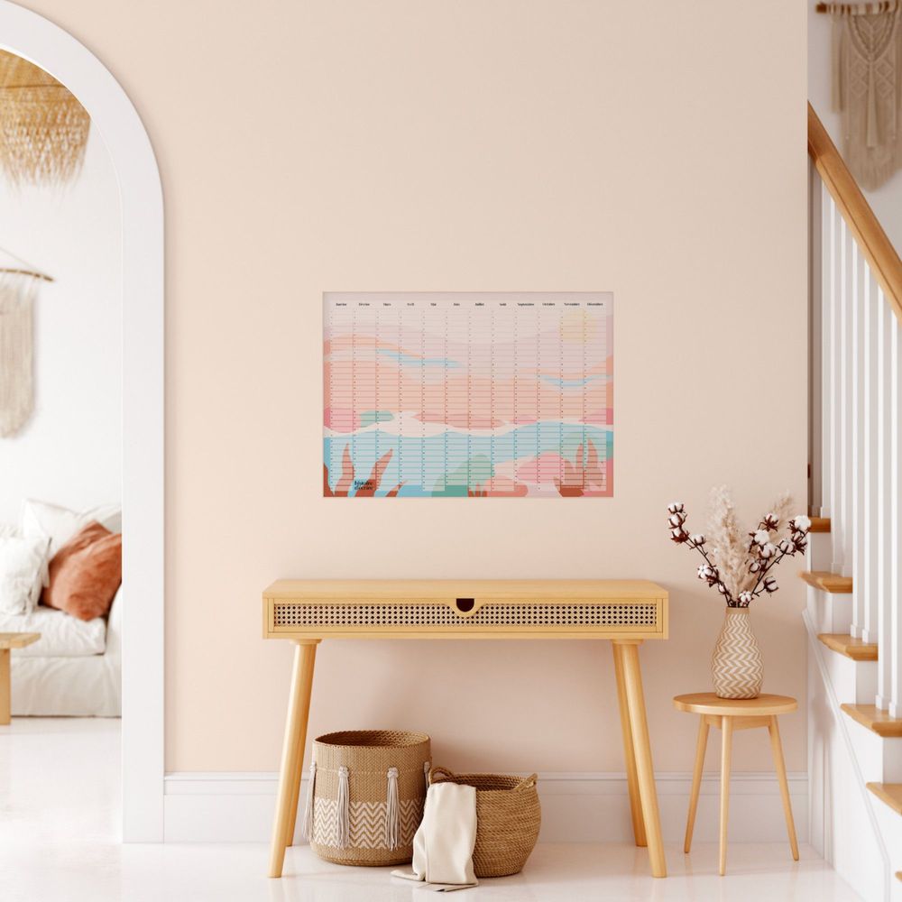 Other wall decoration - Decorative wall calendar 12 months - version n°1 - A2 format - HISTOIRE D'ÉCRIRE