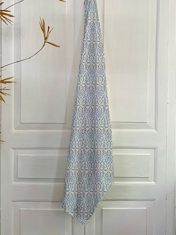 Autres linges de bain - Paréo à motifs ethnique bleu Nadja - TERRE AMBRÉE