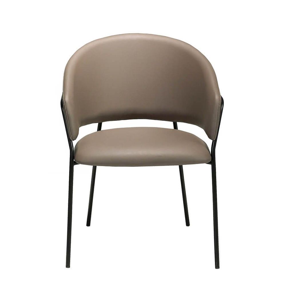 Chaises - Chaise de table à manger pieds en acier noir - ANGEL CERDÁ