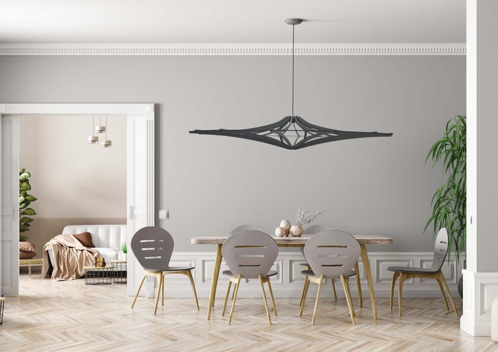 Design objects - SINGING BLACK XL pendant lamp D160cm - RIF LUMINAIRES