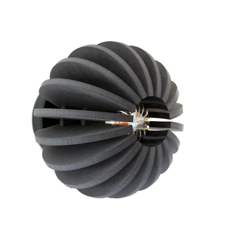 Office design and planning - WRECKING BALL BLACK D20cm wall lamp - RIF LUMINAIRES