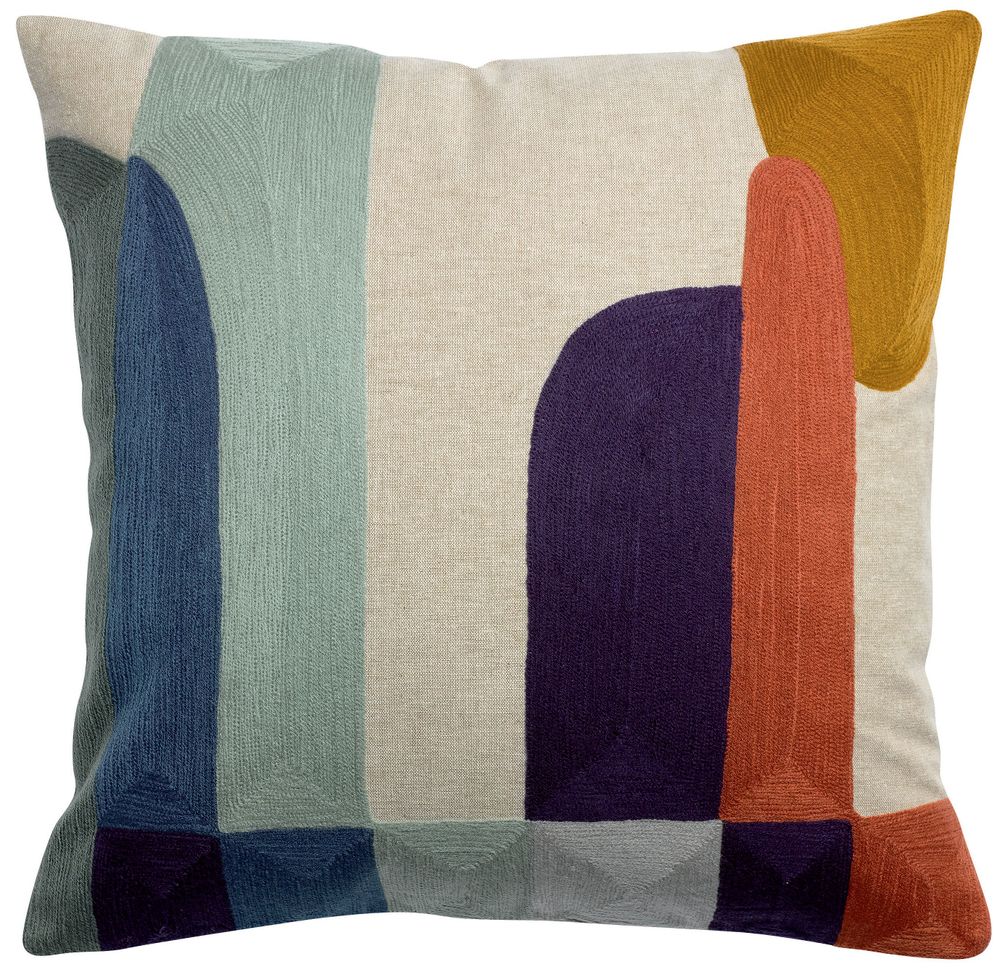 Coussins - Coussin Janis brodé Naturel 45 x 45 - MAISON VIVARAISE – SDE VIVARAISE WINKLER