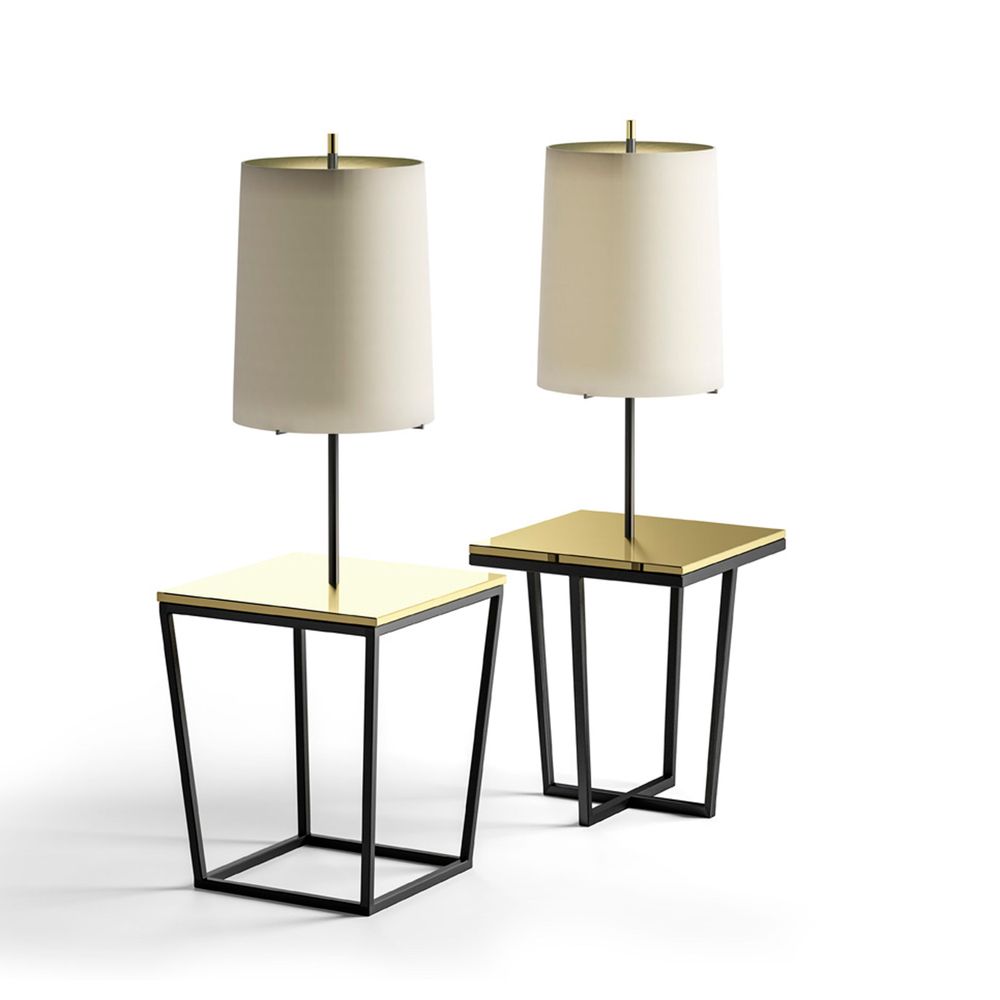 Lampadaires - Lampe Croix en Bronze et Structure en Fer Noir - DUISTT