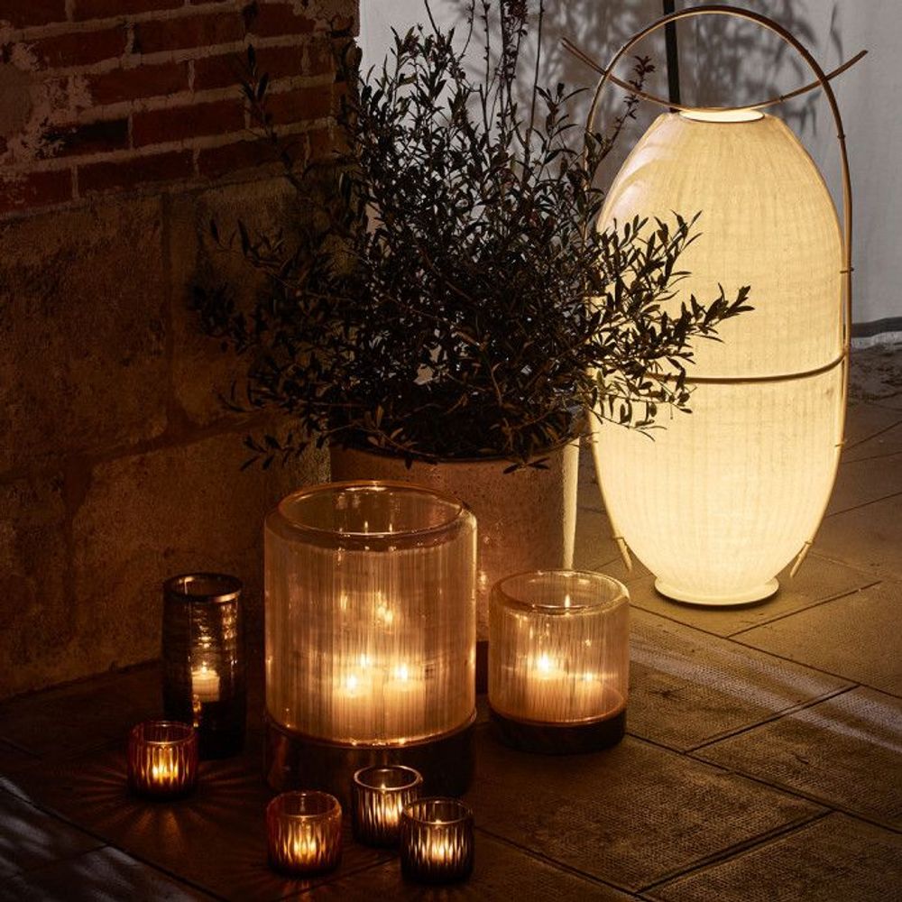 Objets de décoration - Photophore H40 Maia en verre et marbre - CFOC