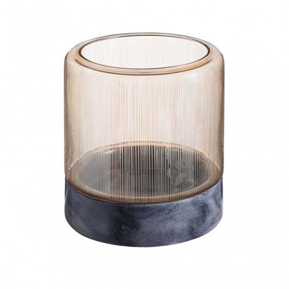 Objets de décoration - Photophore H40 Maia en verre et marbre - CFOC