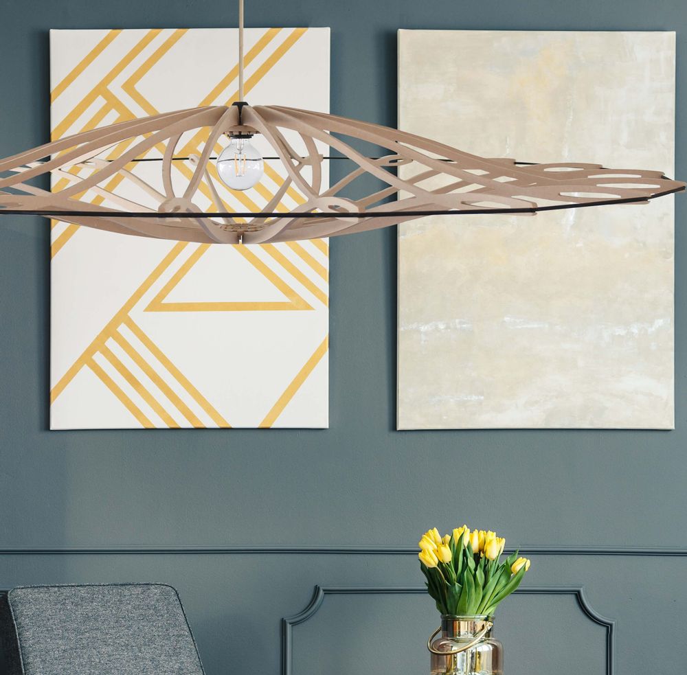 Office design and planning - Pendant lamp TWIST L D142 cm - RIF LUMINAIRES
