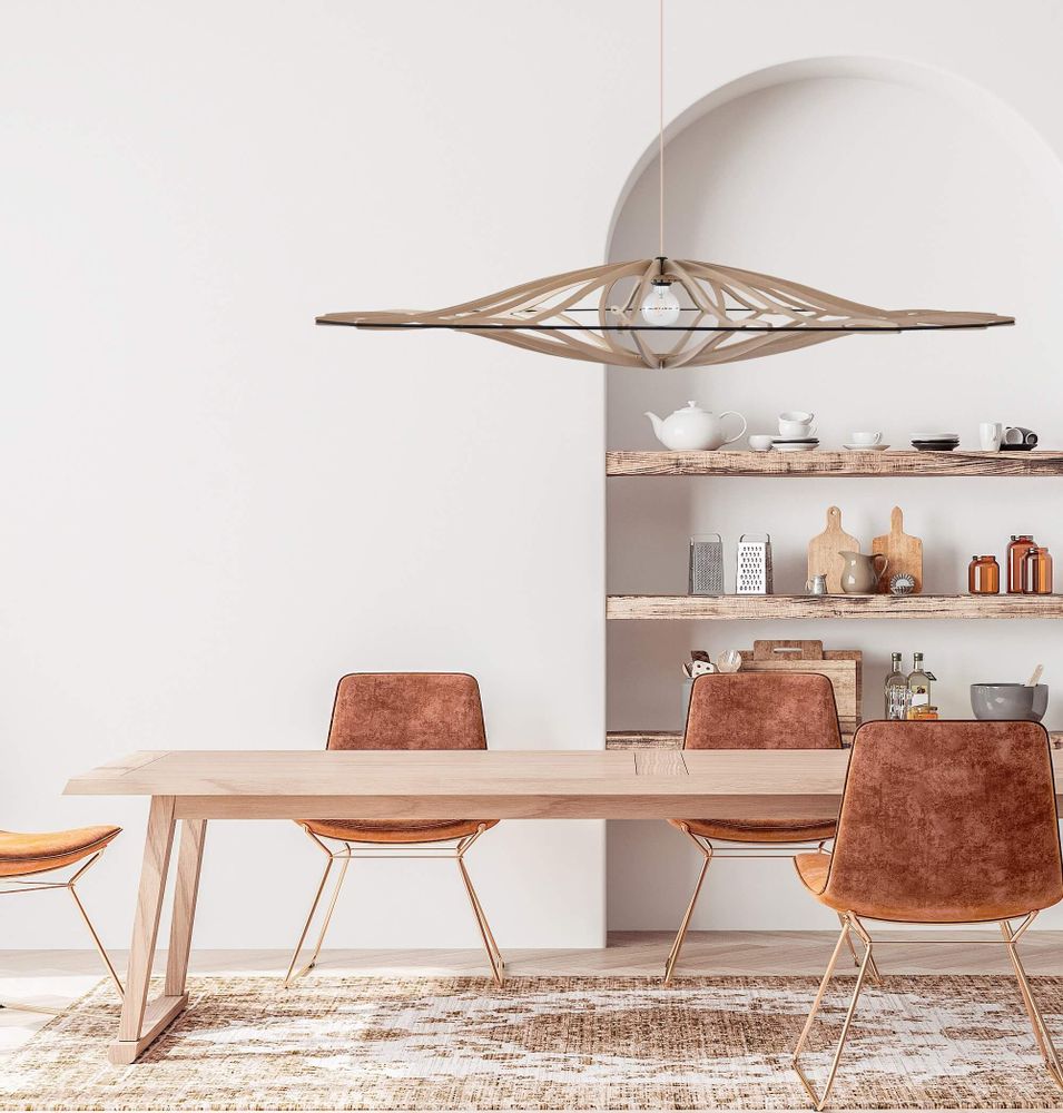 Office design and planning - Pendant lamp TWIST L D142 cm - RIF LUMINAIRES