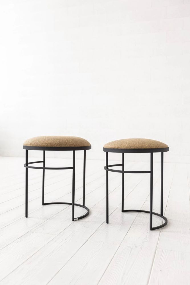 Stools for hospitalities & contracts - MOUND|POUF WITH WOOL - IDDO
