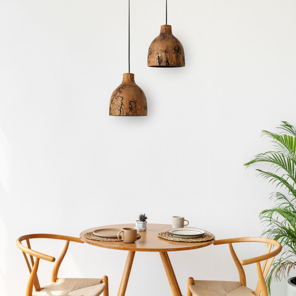 Unique pieces - Unique oak pendant lights handmade - WOODENDREAMS