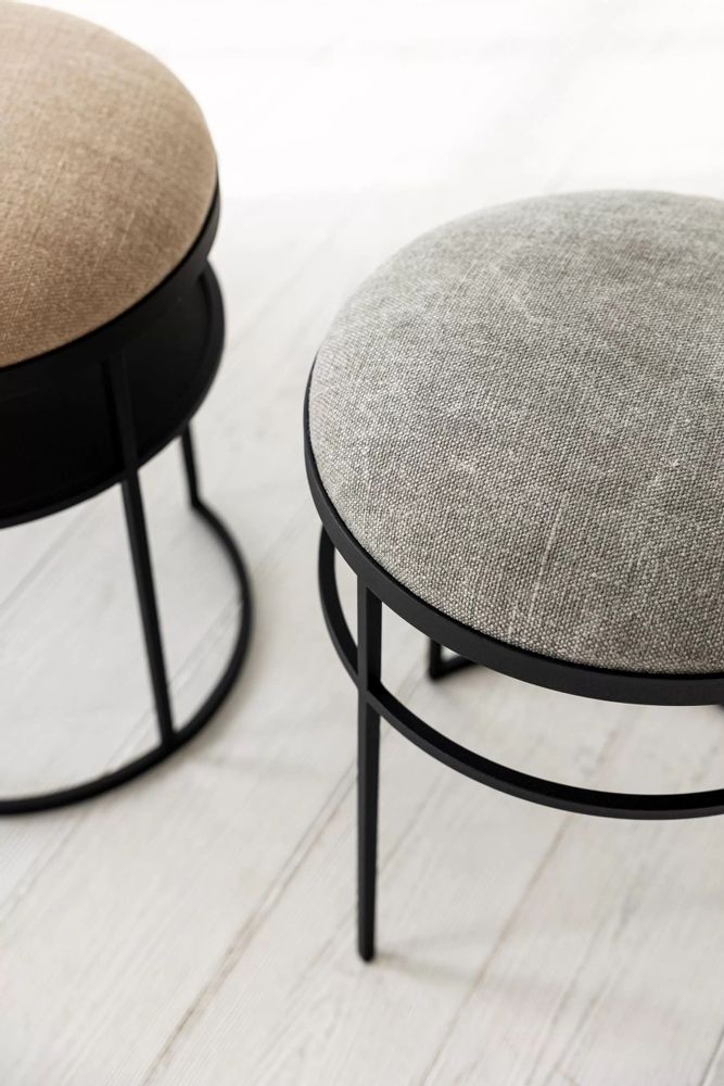 Tabourets pour collectivités - MOUND | POUF AVEC LIN - IDDO