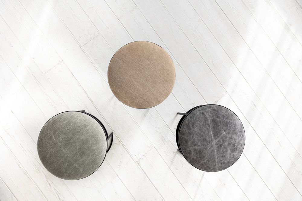 Tabourets pour collectivités - MOUND | POUF AVEC LIN - IDDO