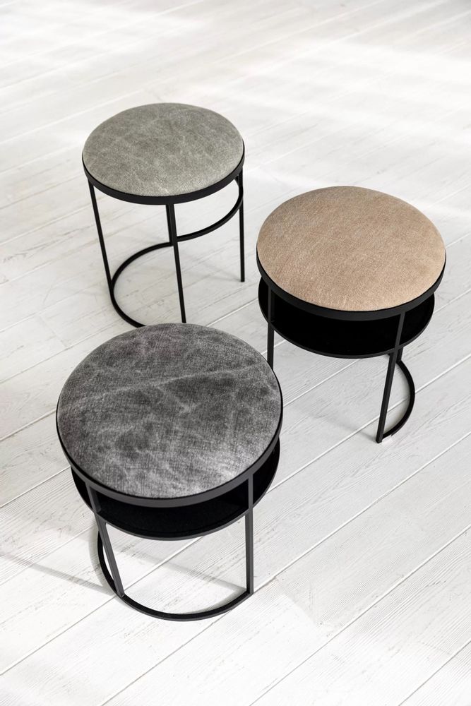Tabourets pour collectivités - MOUND | POUF AVEC LIN - IDDO