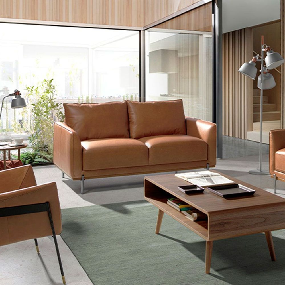 Sofas - 2 seater sofa buffalo brown cowhide leather - ANGEL CERDÁ