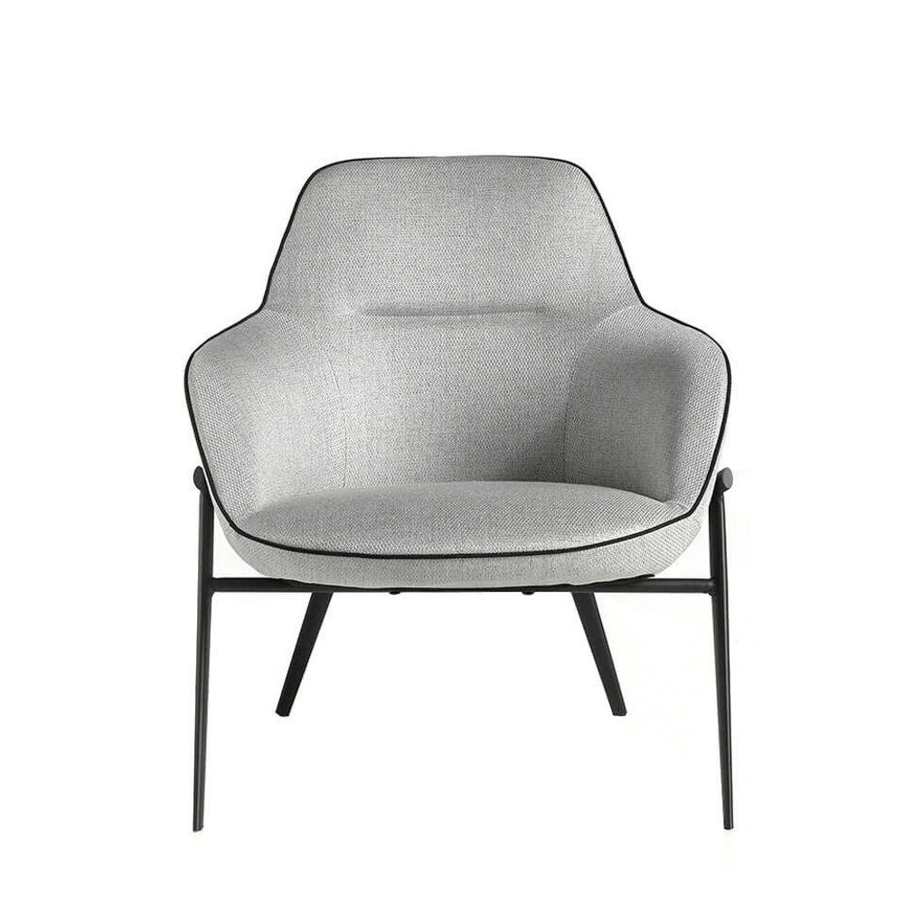 Fauteuils - Fauteuil Confident rembourré en tissu gris - ANGEL CERDÁ
