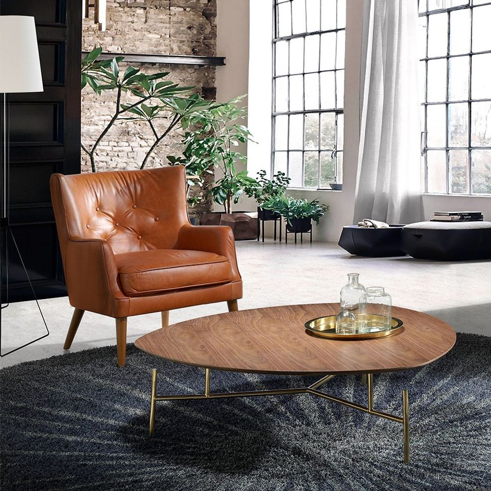 Fauteuils - Fauteuil Chester en cuir marron - ANGEL CERDÁ