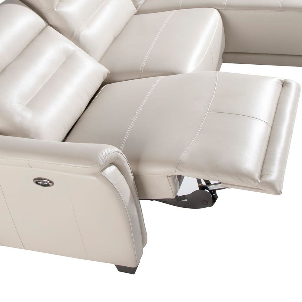 Canapés - Canapé chaise longue (R) avec revêtement en cuir et mécanisme relax - ANGEL CERDÁ
