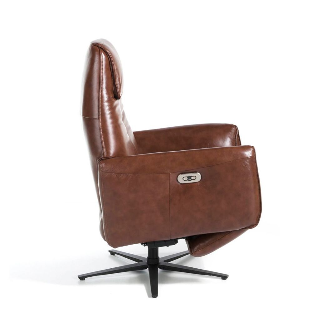 Fauteuils - Fauteuil pivotant en cuir mécanismes relax - ANGEL CERDÁ