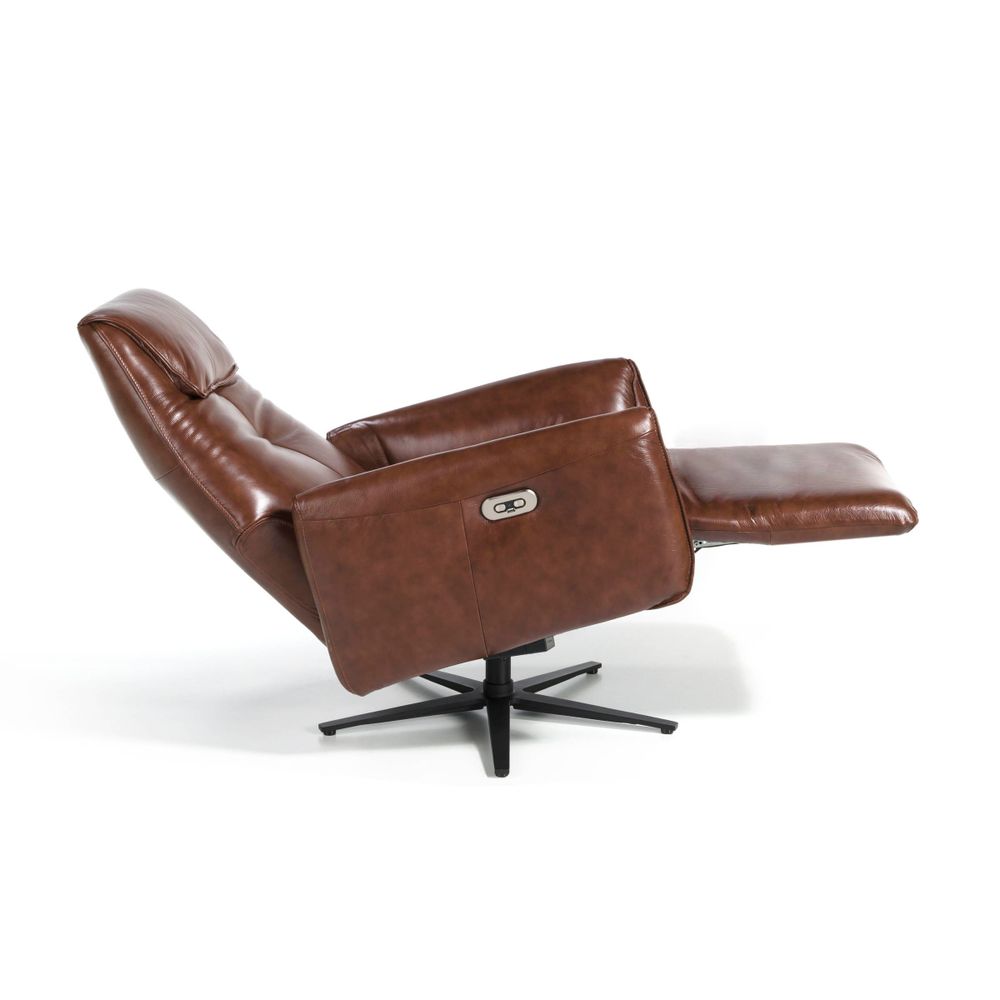 Fauteuils - Fauteuil pivotant en cuir mécanismes relax - ANGEL CERDÁ