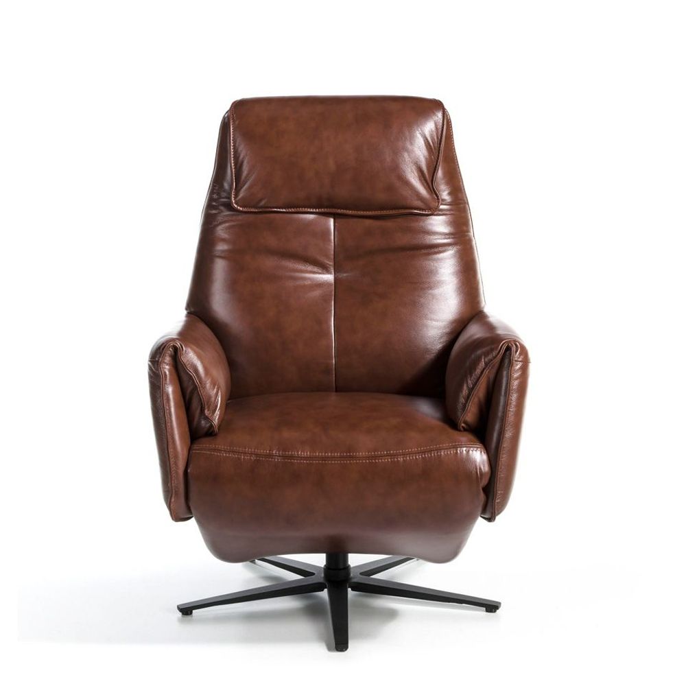 Fauteuils - Fauteuil pivotant en cuir mécanismes relax - ANGEL CERDÁ