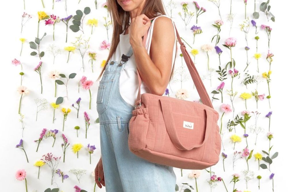 Sacs et cartables - Sac à langer Middle - Collection 'Effet lin" - BEBEL