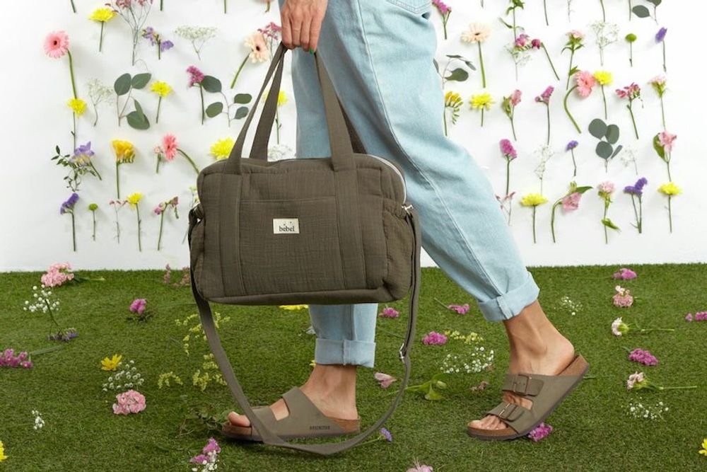 Sacs et cartables - Sac à langer Middle - Collection 'Effet lin" - BEBEL