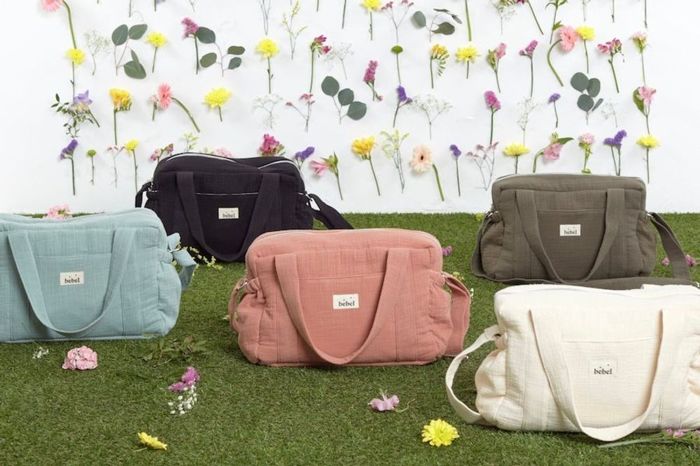 Sacs et cartables - Sac à langer Middle - Collection 'Effet lin" - BEBEL