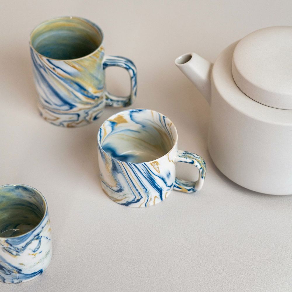 Tasses et mugs - Tasse CYL en grès marbré - KINTA