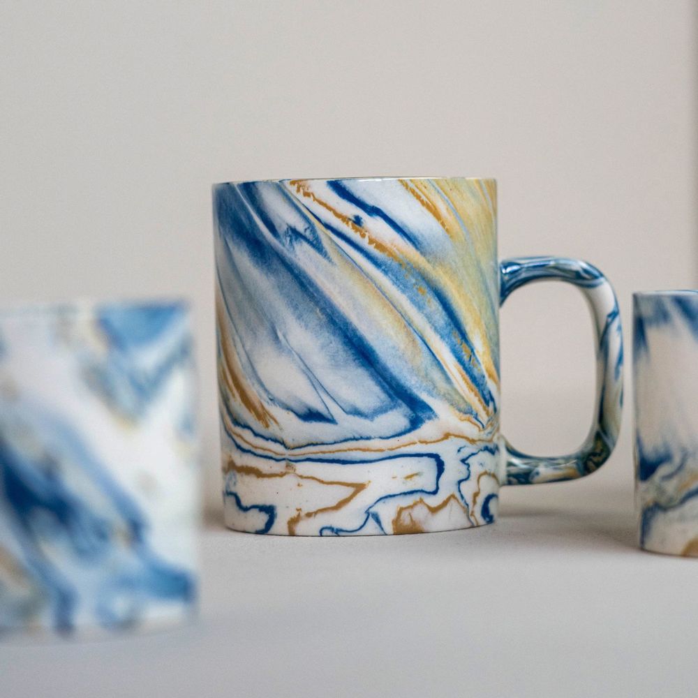 Tasses et mugs - Tasse CYL en grès marbré - KINTA