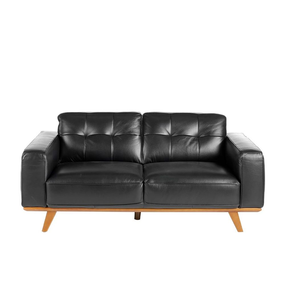 Sofas - 2 seater upholstered black cowhide sofa - ANGEL CERDÁ