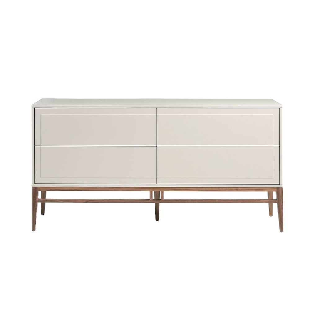 Sideboards - Gray sideboard with walnut legs - ANGEL CERDÁ