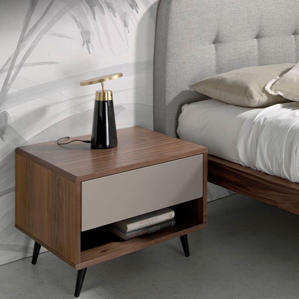 Night tables - Bedside table walnut - ANGEL CERDÁ