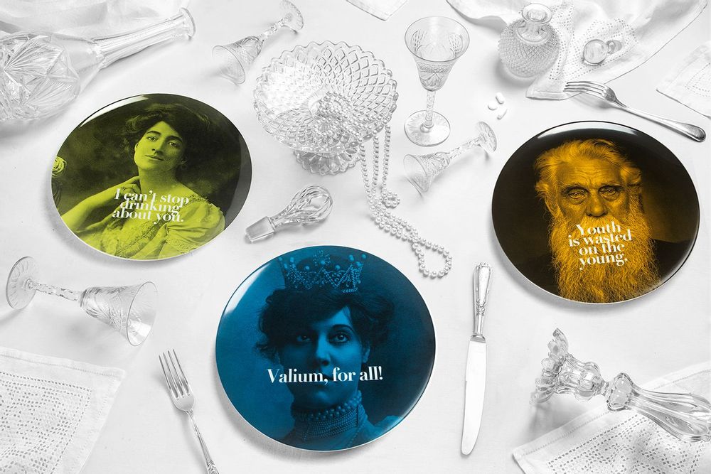 Decorative objects - Porcelain Plate “I can't stop drinking about you.” - LOOL