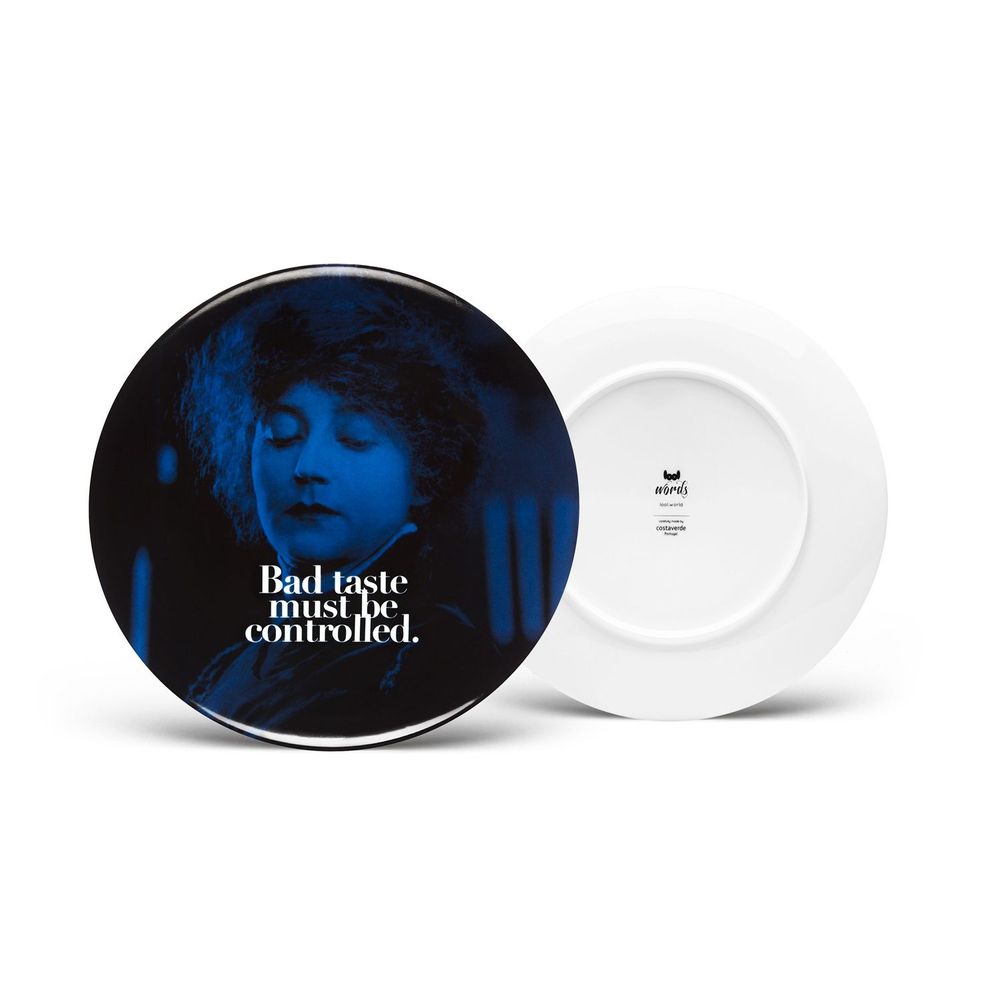 Decorative objects - Porcelain Plate “Bad taste must be controlled.” - LOOL