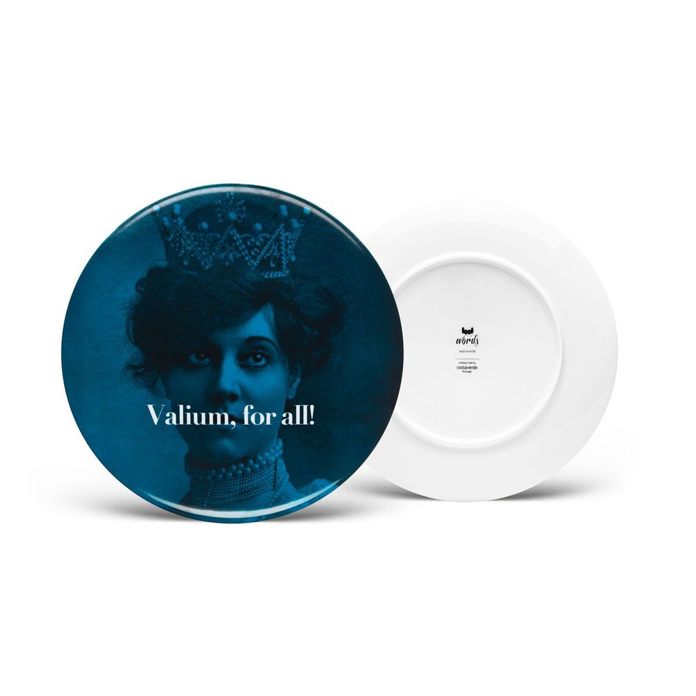 Objets de décoration - Assiette Porcelaine “Valium, for all!" - LOOL