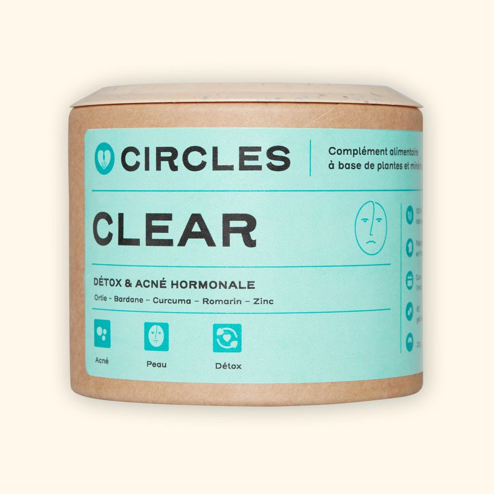 Cosmétiques - CLEAR • Détox & acné hormonale - CIRCLES - BIEN-ÊTRE FÉMININ