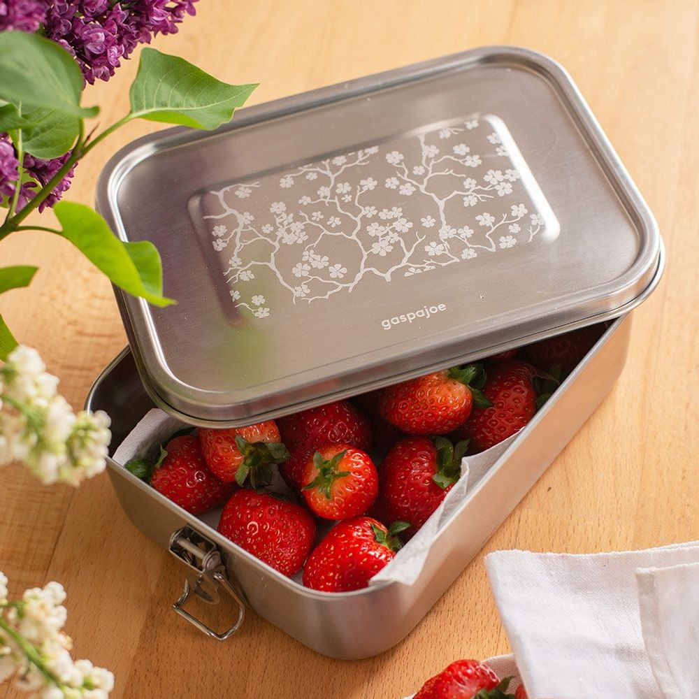 Plats et saladiers - Boite repas inox YUMMY / DRUMMY /FOODY (inox micro-ondable) - GASPAJOE