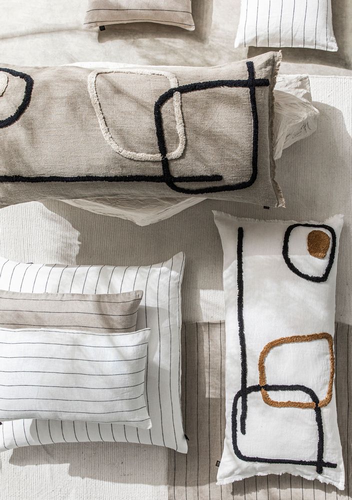 Fabric cushions - TIKRI cushion & comforter - HAOMY