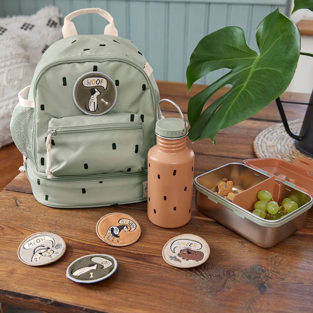 Accessoires pour puériculture - LÄSSIG Gourde pour enfant inox et Boîte à goûter / Lunch box inox Happy Prints - LASSIG GMBH