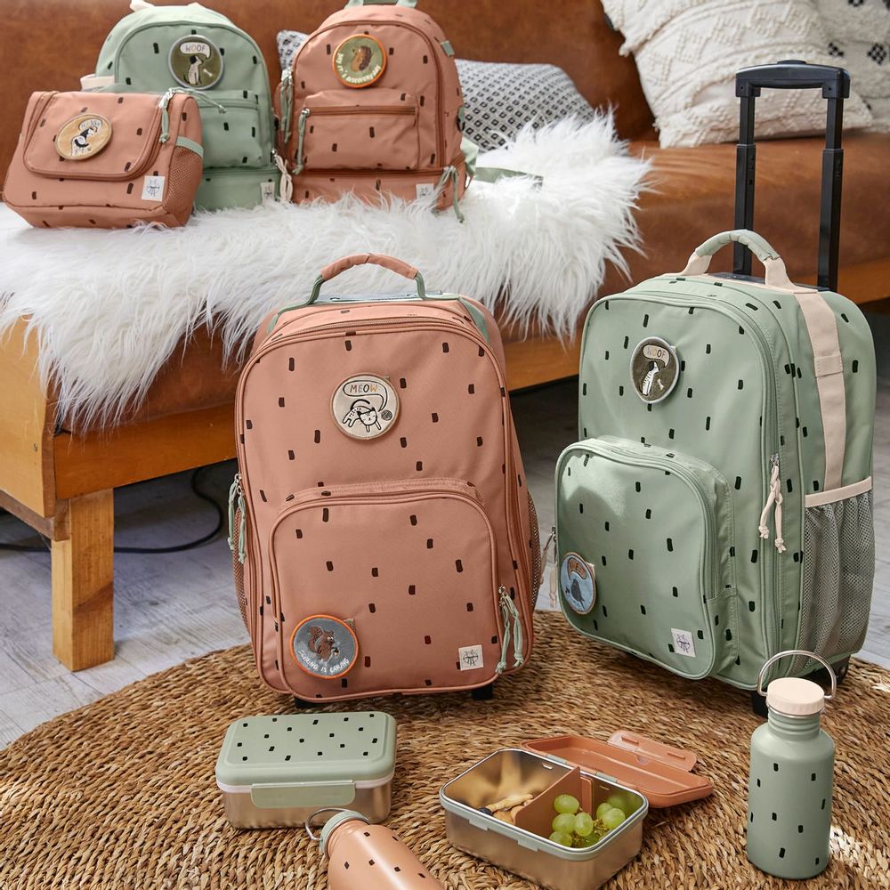 Accessoires pour puériculture - LÄSSIG Gourde pour enfant inox et Boîte à goûter / Lunch box inox Happy Prints - LASSIG GMBH